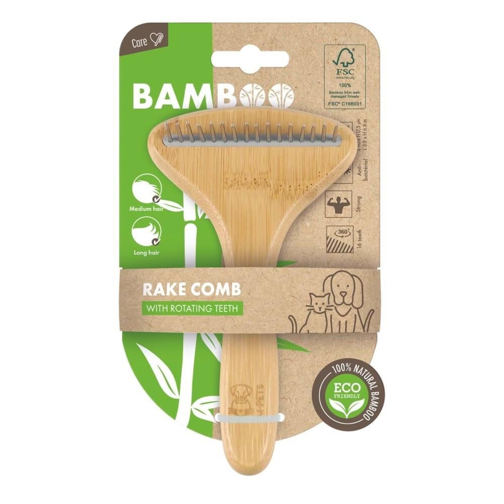 M-Pets Bambu Seyrek 16 Dişli Kıtık Açıcı Tarak 10x17.5 cm