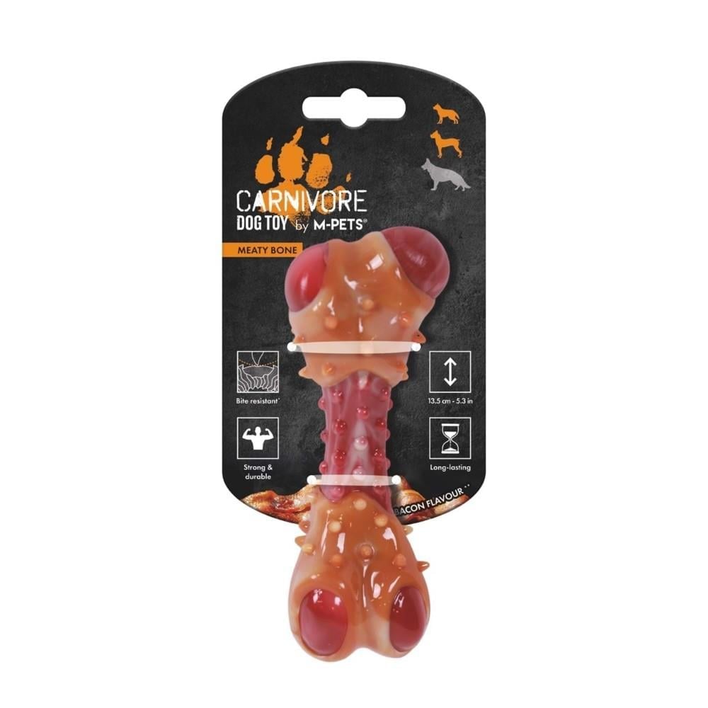M-Pets Carnivore Bone Pastırma Aromalı Kemik Köpek Oyuncağı 13.5x5.7x4.9cm M