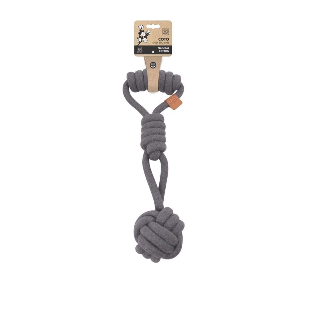 M-PETS COTO Tug Ball Örgü Köpek Oyuncağı gri 36 cm