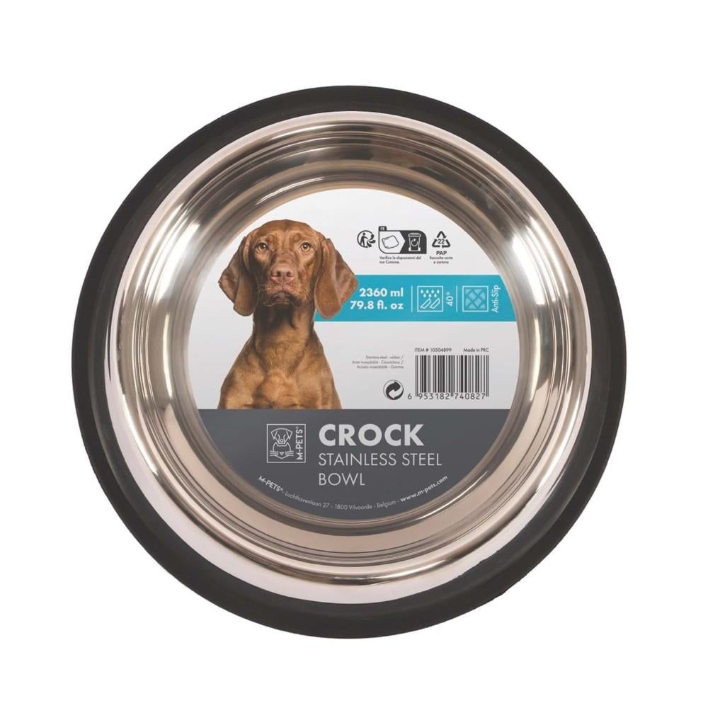 M-Pets Crock Paslanmaz Çelik Köpek Mama ve Su Kabı XXL