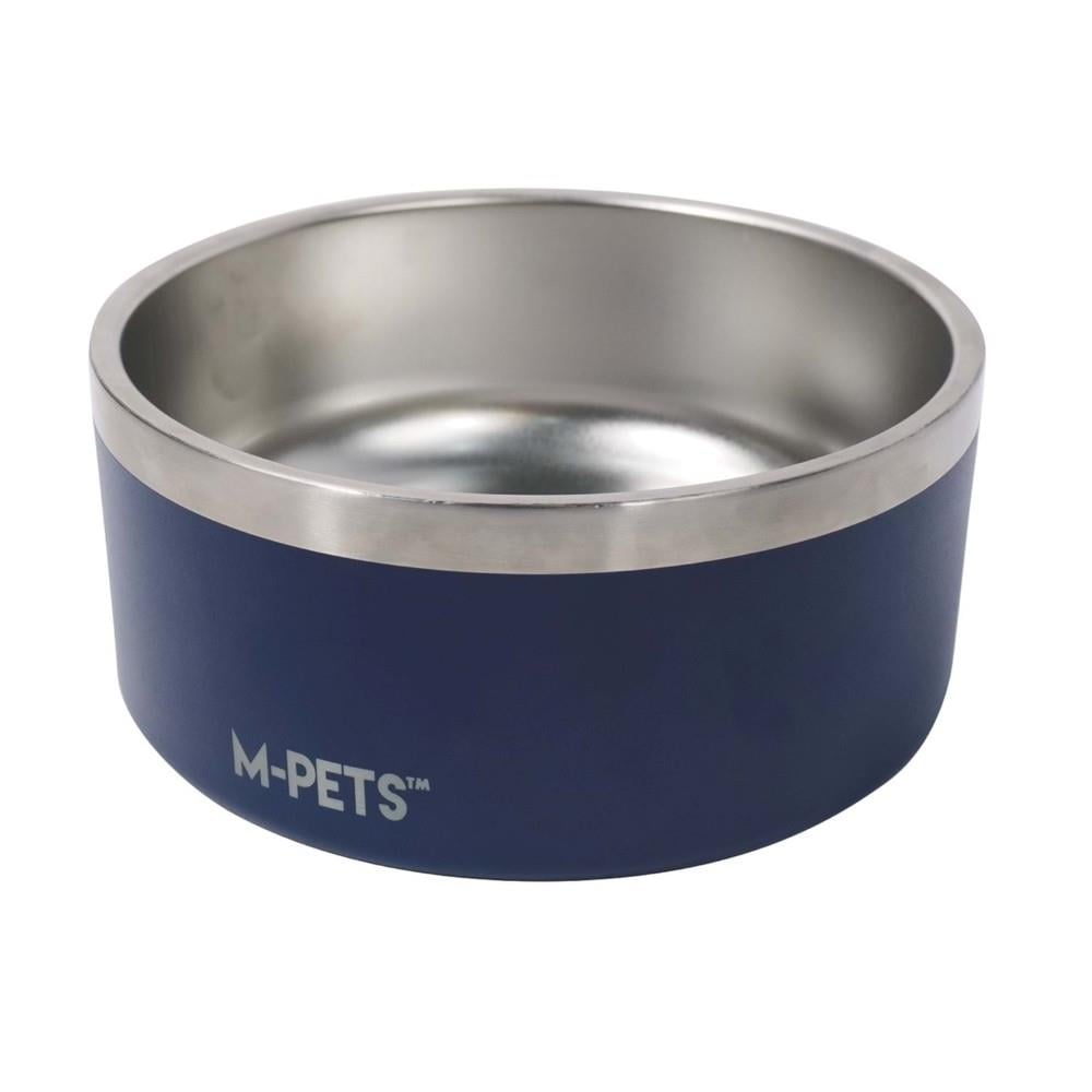 M-Pets Eskimo Çift Cidarlı Köpek Mama ve Su Kabı 2000 ml Mavi