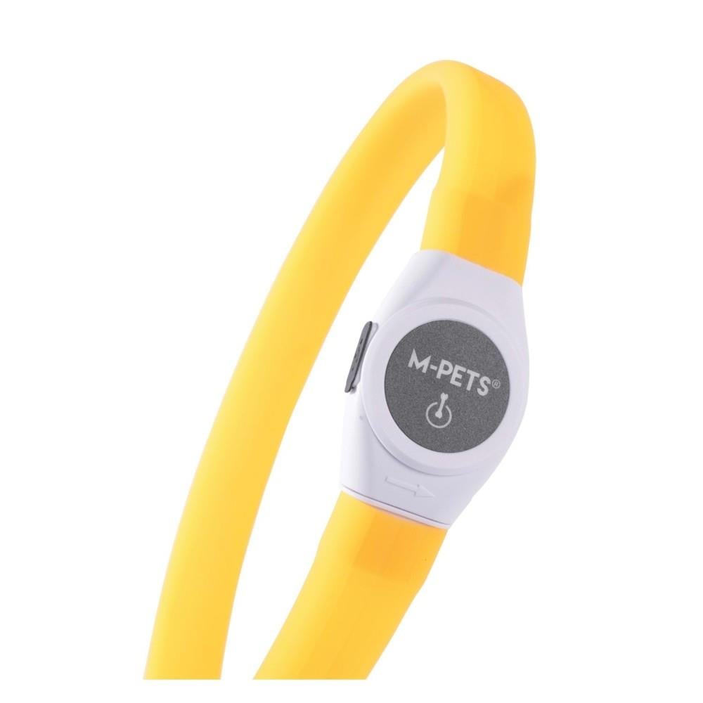 M-Pets Flash Led Köpek Boyun Tasması 35 cm Turuncu S