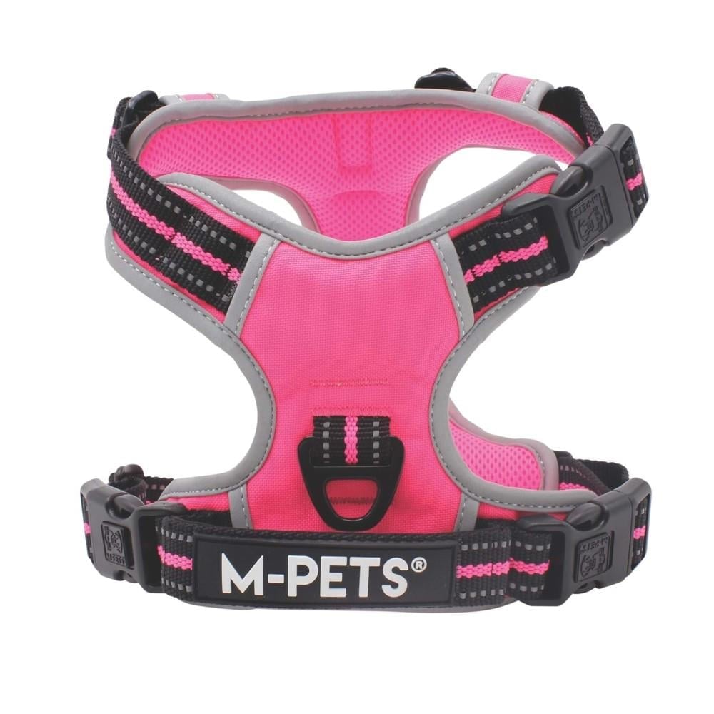 M-Pets Hiking Reflektörlü Köpek Göğüs Tasması 45–95 cm Pembe L