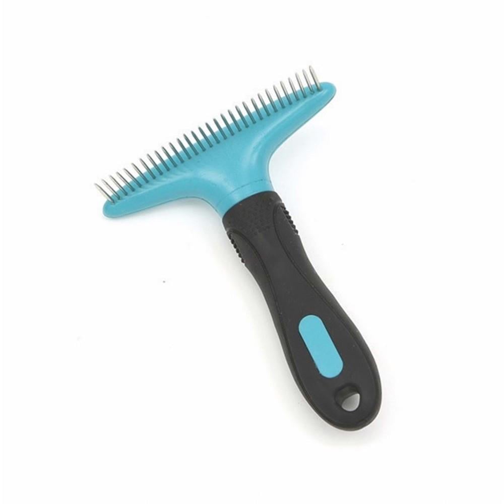 M-Pets Köpekler İçin Tırmık Tarağı 12x15 cm Mavi-Siyah