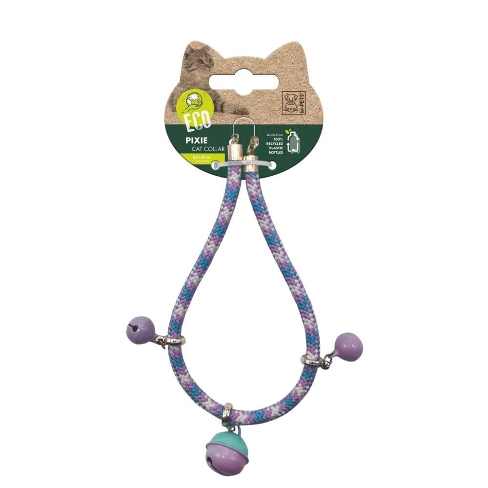 M-Pets Pixie Kedi Boyun Zilli Tasması 0.6x30 cm Mor-Mavi