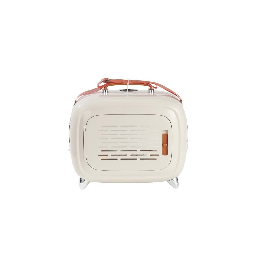 M-Pets Sixties Televizyon Şeklinde Kedi Taşıma Çantası 44.7x26.6x38.4 cm Beyaz