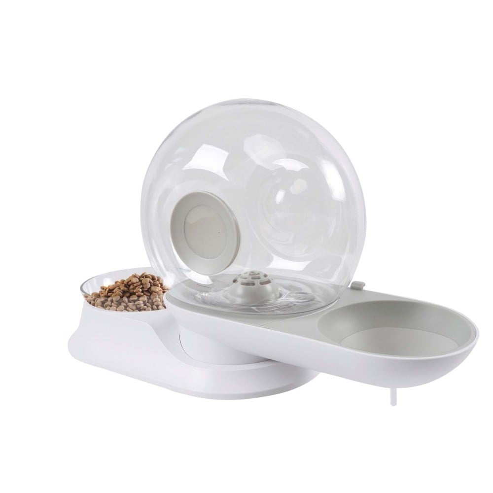 M-Pets Snail Hazneli Su ve Mama Kabı 2800 ml Beyaz