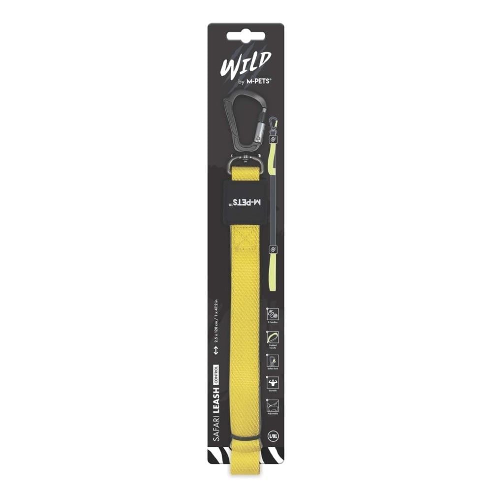 M-Pets Wild Köpek Gezdirme Kayışı 120 cm Sarı L-XL