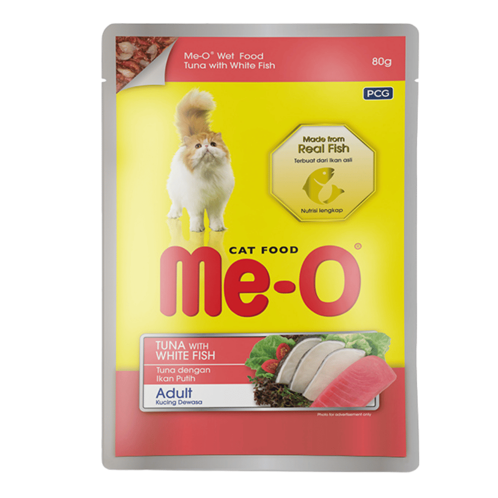 Me-O Pouch Ton Balıklı ve Alabalıklı Yetişkin Kedi Konservesi 80 gr