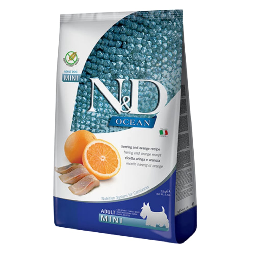 N&D Ocean Tahılsız Balık Portakal Küçük Irk Köpek Maması 2.5Kg