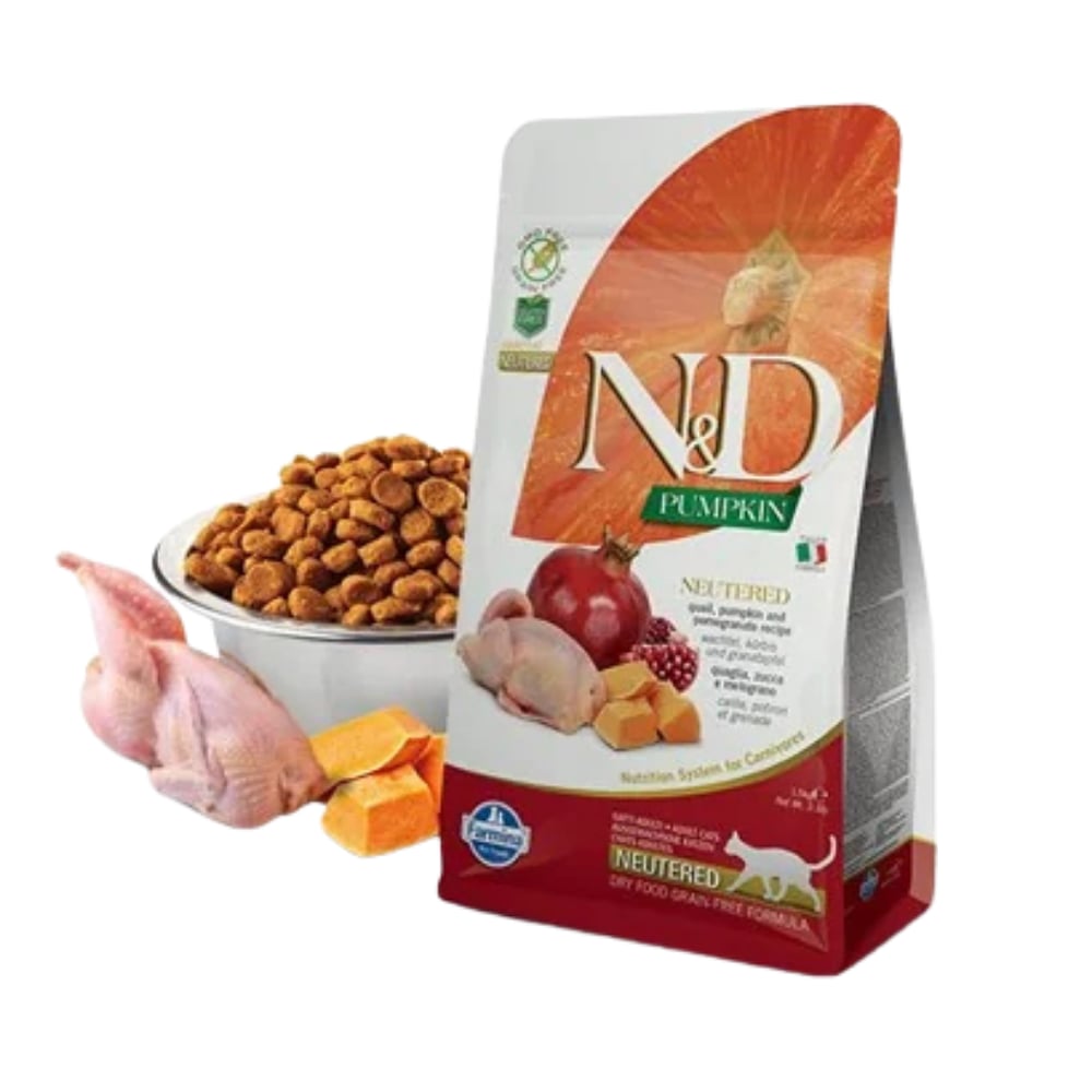 N&D Tahılsız Bıldırcın Nar Kısırlaştırılmış Kedi Maması 1,5 Kg