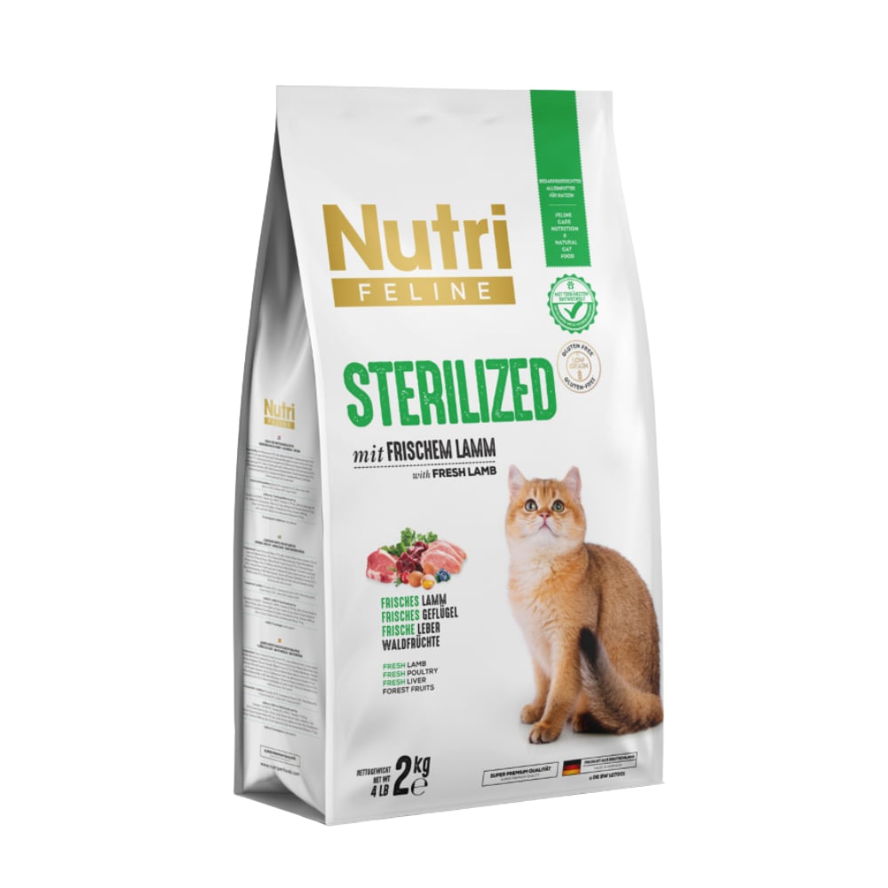 Nutri Feline Kuzulu Tahılsız Kısırlaştırılmış Kedi Maması 2kg