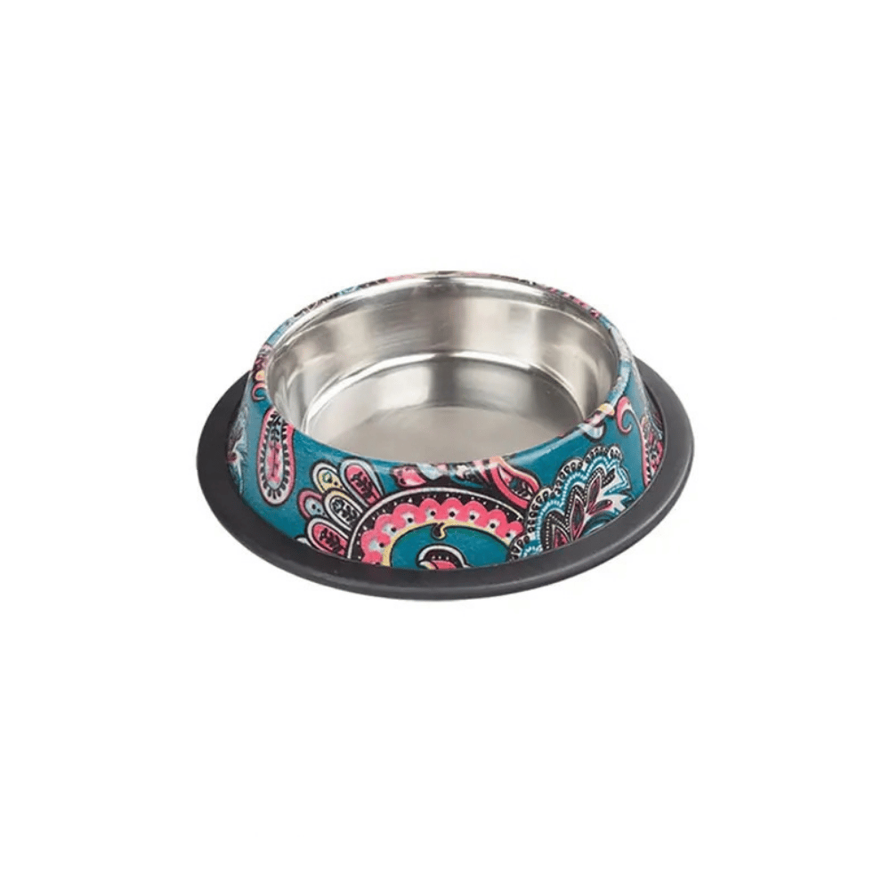 Oripet Asr(Isbl) Hint Desenli Yeşil Köpek Mama Su Kabı 16oz