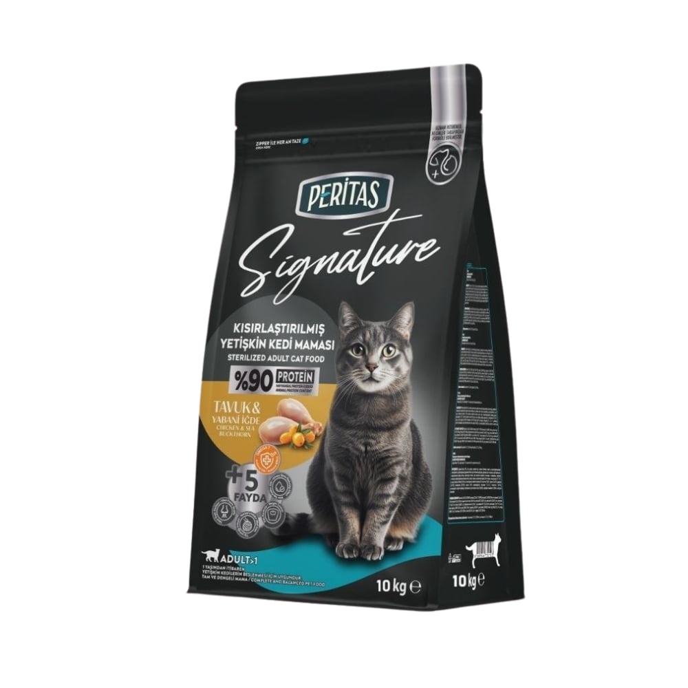 Peritas Signature Tavuklu Kısırlaştırılmış Yetişkin Kedi Maması 10 Kg