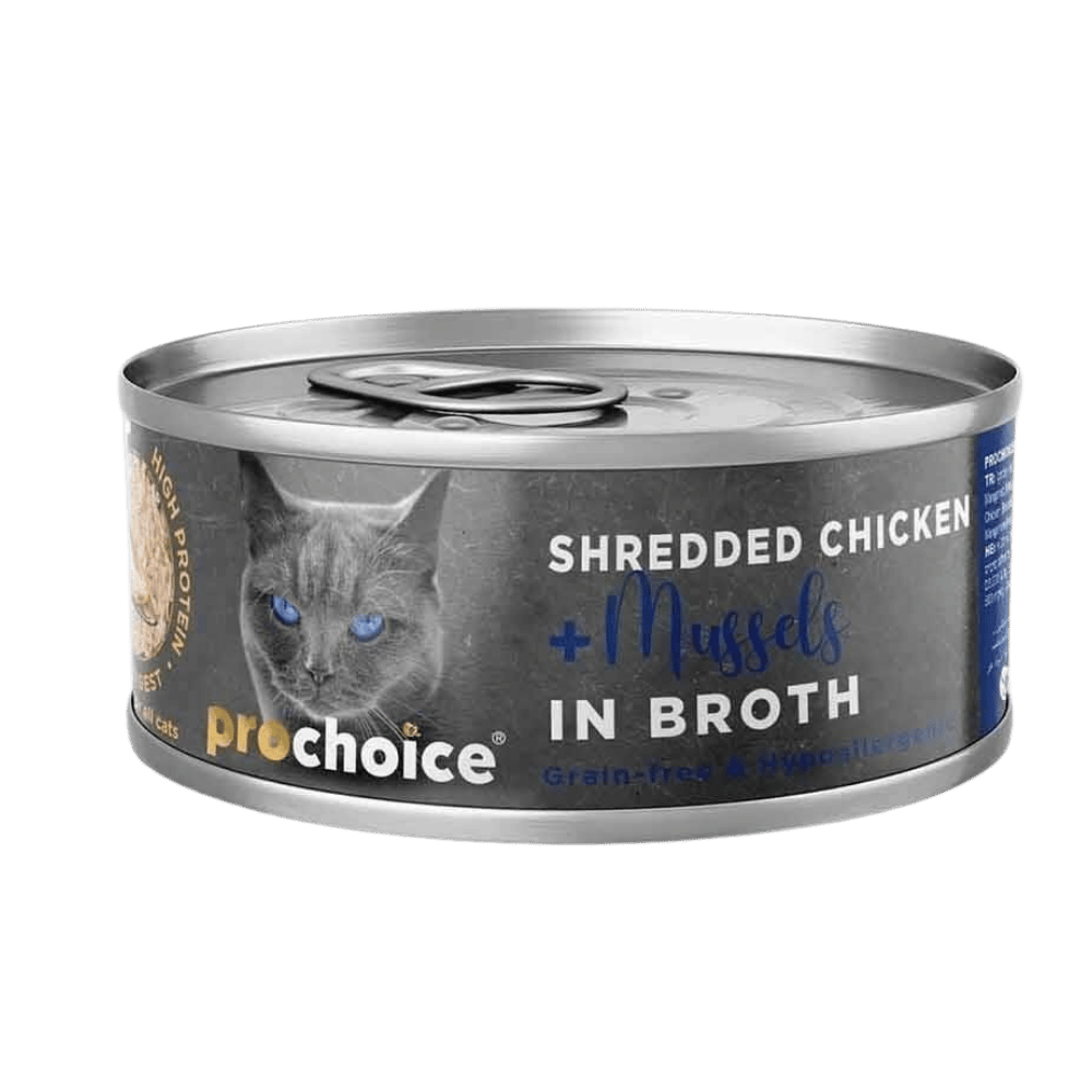 Prochoice Deluxe Hypoallergenic Sos İçinde Tavuklu ve Midyeli Tahılsız Yetişkin Kedi Konservesi 70gr