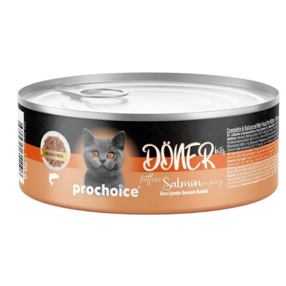 ProChoice Döner Bites Sos İçinde Somonlu Yavru Kedi Konservesi 70 gr