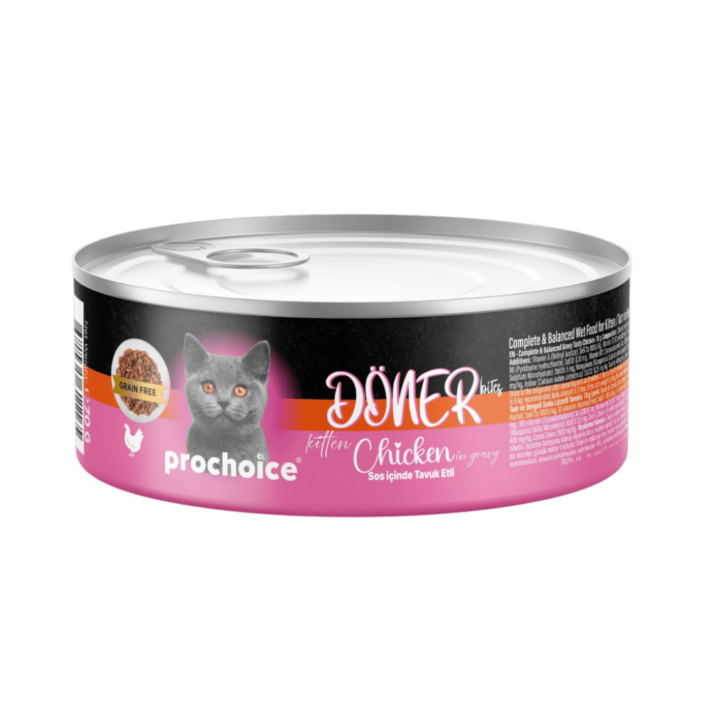 ProChoice Döner Bites Sos İçinde Tavuklu Yavru Kedi Konservesi 70gr
