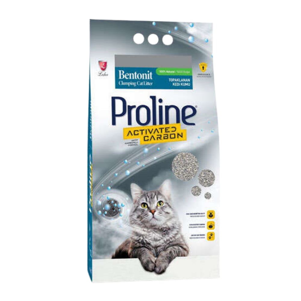 Proline Actived Carbon Topaklanan Doğal Kedi Kumu 20 Lt