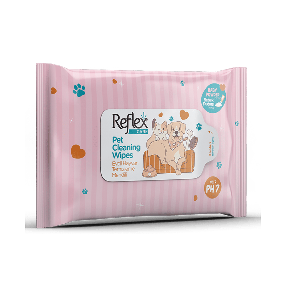 Reflex Care Evcil Hayvanlar İçin Çok Amaçlı Hijyenik Temizleme Mendili 10lu