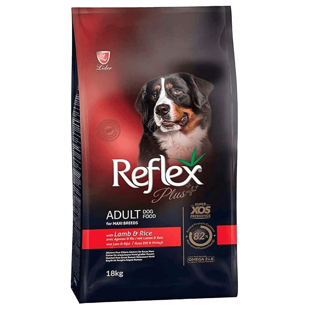 Reflex Plus Büyük Irk Kuzulu ve Pirinçli Yetişkin Köpek Maması 18kg