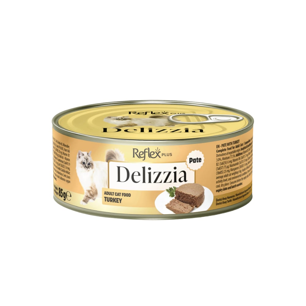 Reflex Plus Delizzia Hindi Etli Ezme Yetişkin Kedi Konservesi 85 gr