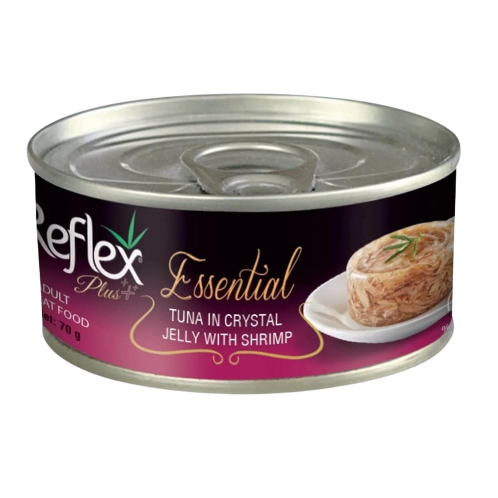 Reflex Plus Essential Ton Balıklı ve Karidesli Jel Yetişkin Kedi Konservesi 70gr