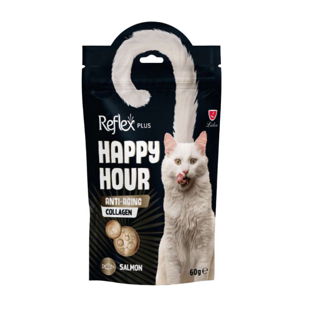 Reflex Plus Happy Hour Anti-Aging Collagen Somonlu Kedi Ödül Maması 60gr