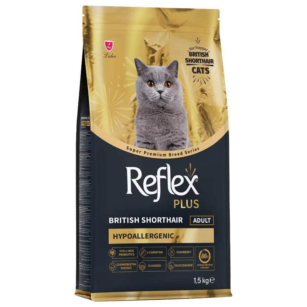 Reflex Plus Hipoalerjenik British Shorthair Yetişkin Kedi Maması 1,5kg