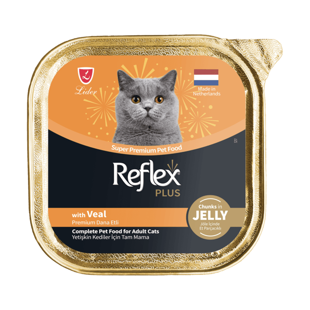 Reflex Plus Jöle İçinde Parça Dana Etli Yetişkin Kedi Yaş Maması 85gr