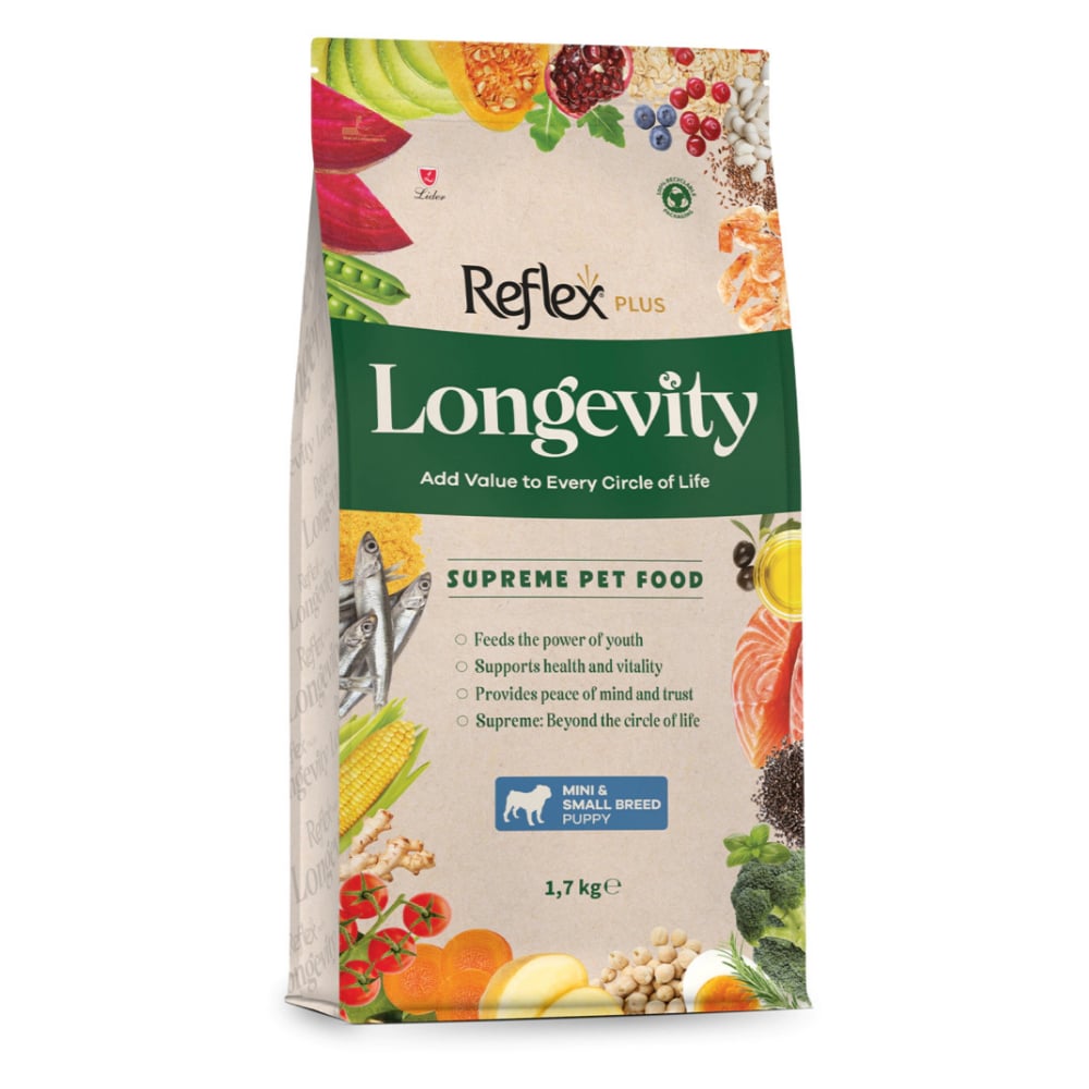 Reflex Plus Longevity Hipoalerjenik Mini ve Küçük Irk Yavru Köpek Maması 1.7kg