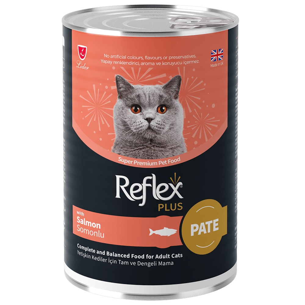 Reflex Plus Parça Etli Somonlu Yetişkin Kedi Konservesi 395gr