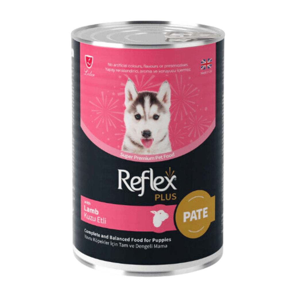 Reflex Plus Parça Kuzu Etli Ezme Yavru Köpek Konservesi 395gr