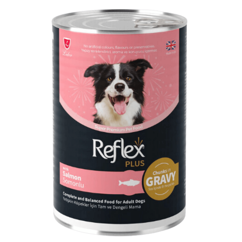 Reflex Plus Sos İçinde Parça Etli Somonlu Yetişkin Köpek Konservesi 400gr