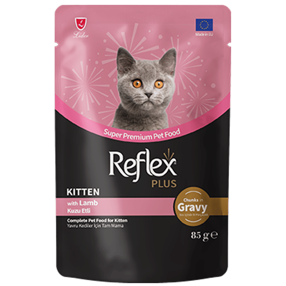 Reflex Plus Sos İçinde Parça Kuzu Etli Yavru Kedi Konservesi 85gr