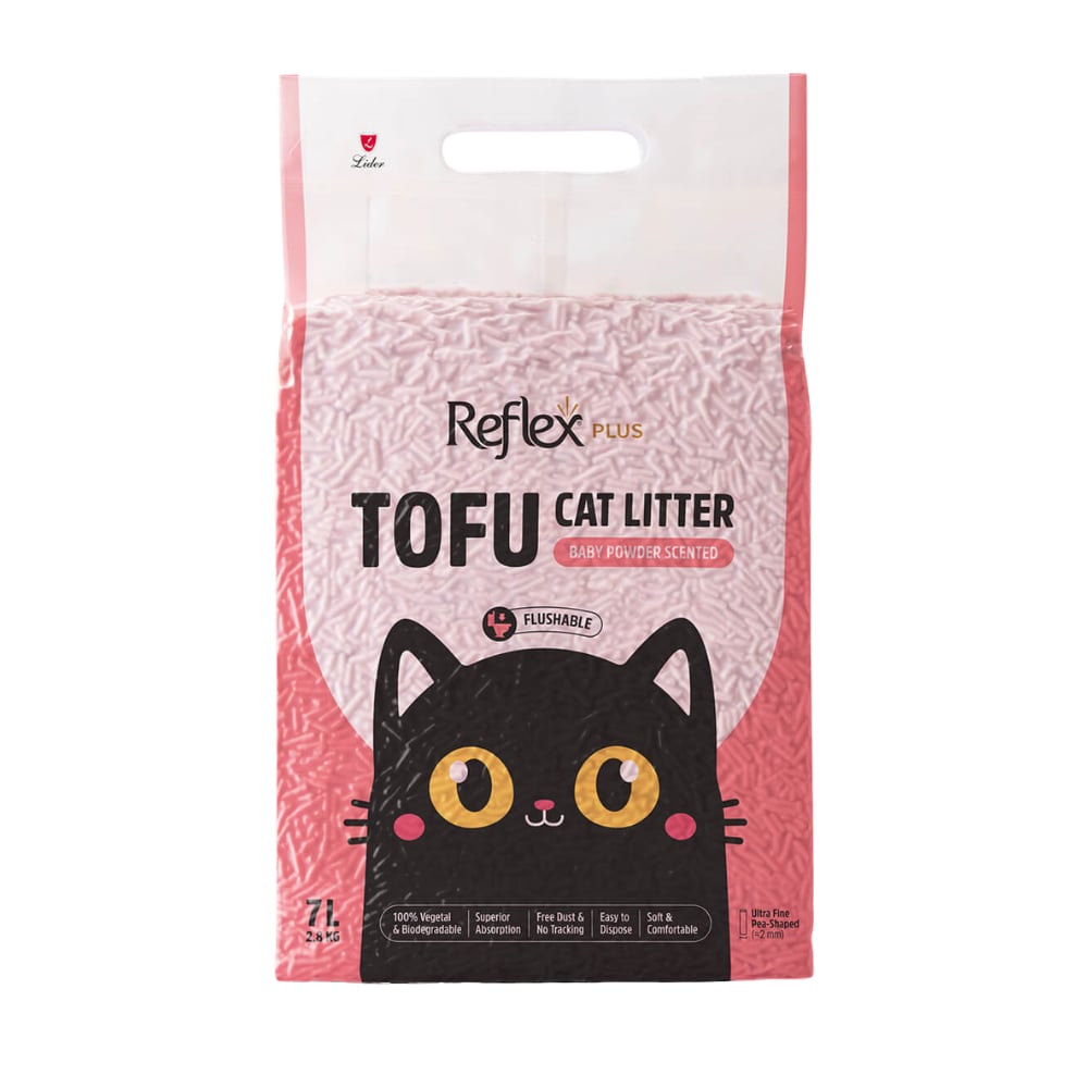 Reflex Plus Tofu Bebek Pudralı Kedi Kumu 7L
