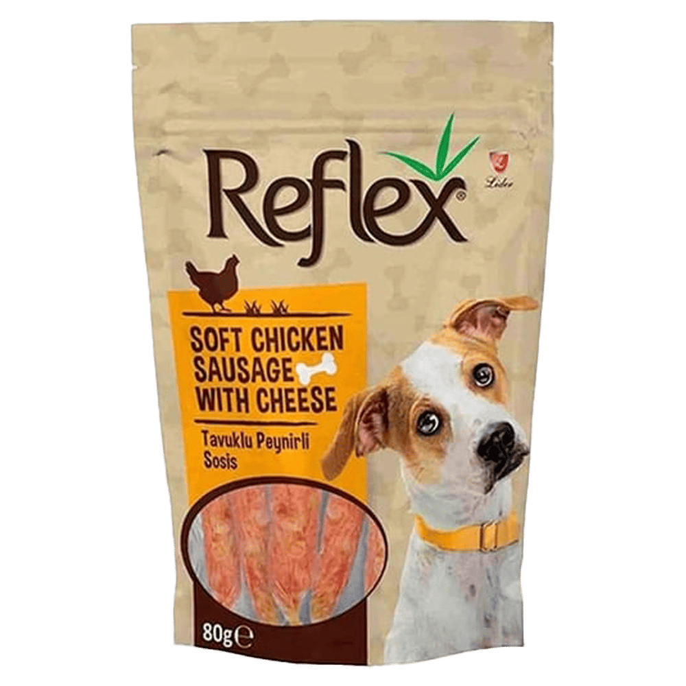 Reflex Tavuklu Peynirli Sosis Yumuşak Köpek Ödül Maması 80gr