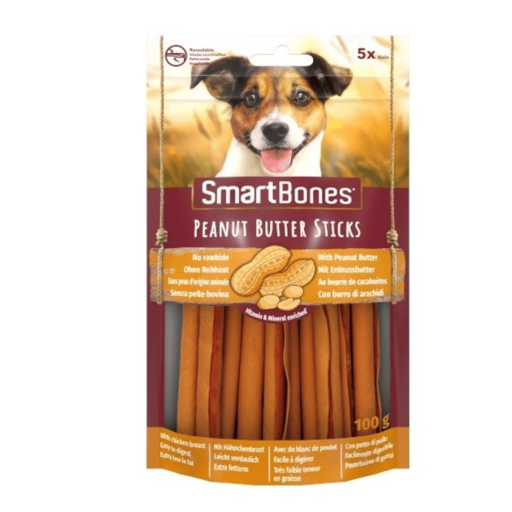 SmartBones Çubuk Köpek Ödül Maması Yer Fıstığı Ezmeliı (5li) 100g