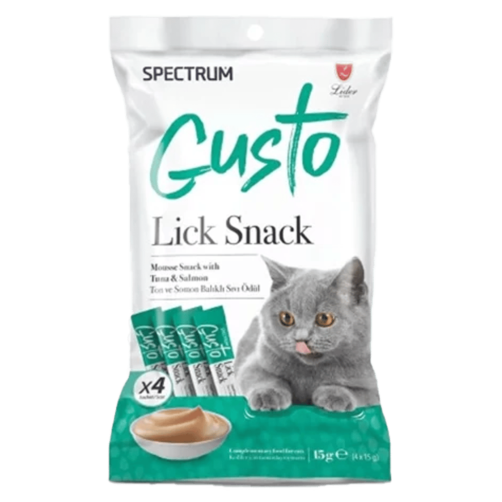 Spectrum Gusto Ton Balığı ve Somonlu Sıvı Kedi Ödül Maması 4x15gr