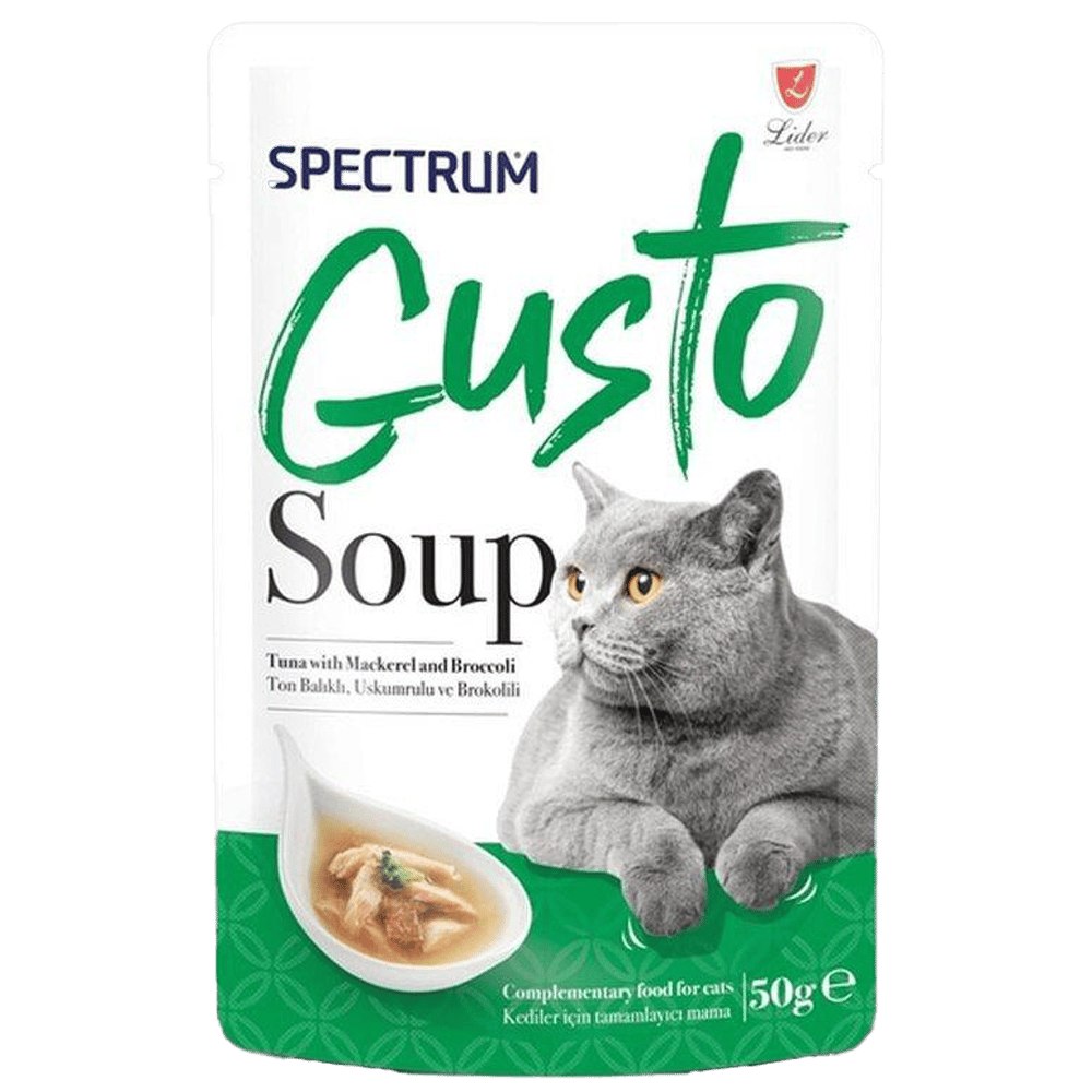 Spectrum Gusto Ton Balıklı Uskumru ve Brokolili Kedi Çorbası 50gr