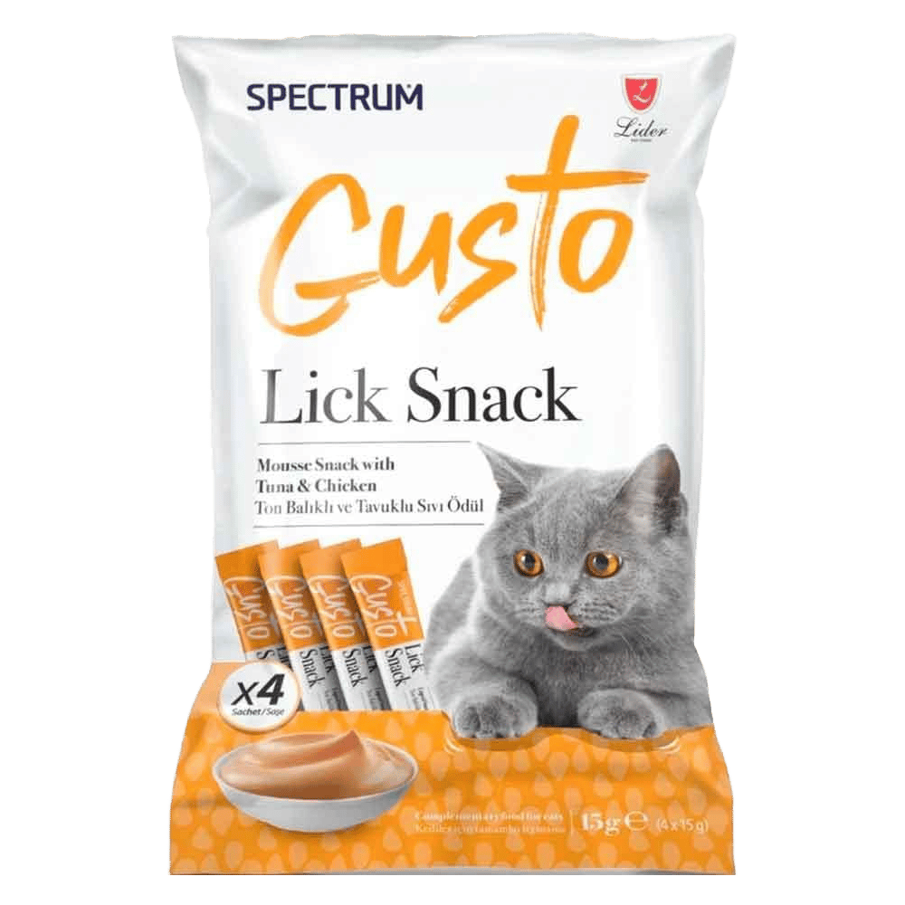 Spectrum Gusto Ton Balıklı ve Tavuklu Sıvı Kedi Ödül Maması 4x15gr