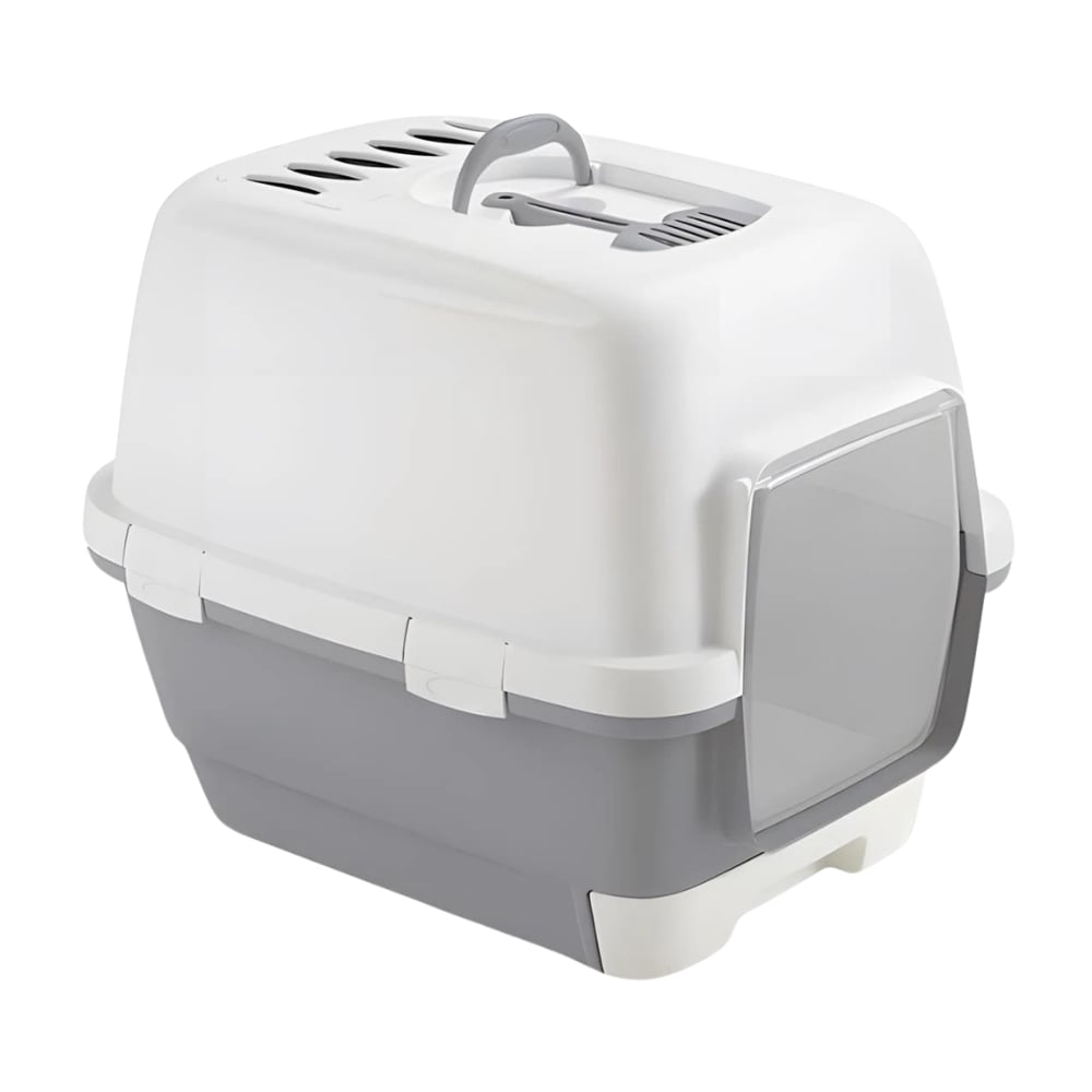 Stefanplast Cathy Clever Smart Çekmeceli Kapalı Kedi Tuvaleti Gri 58x45x48cm
