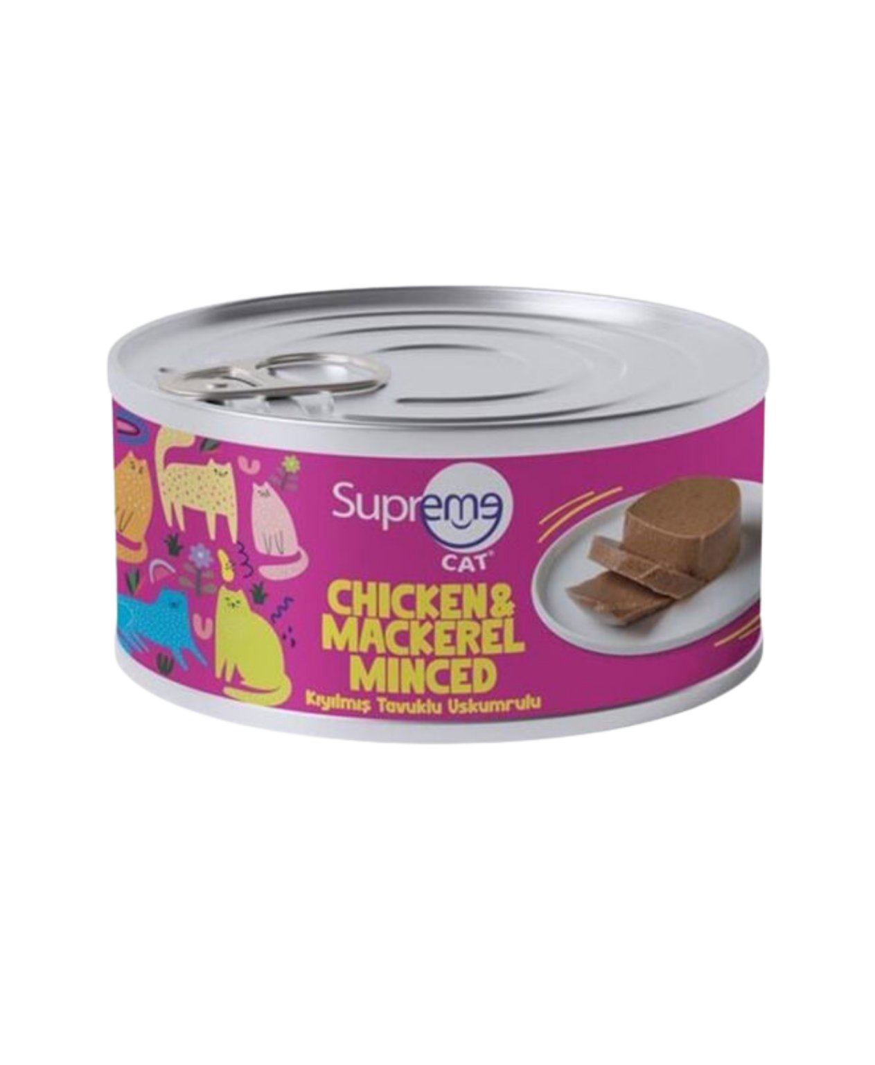 Supreme Tavuk Etli ve Uskumru Kıyılmış Kedi Yaş Maması 85 Gr