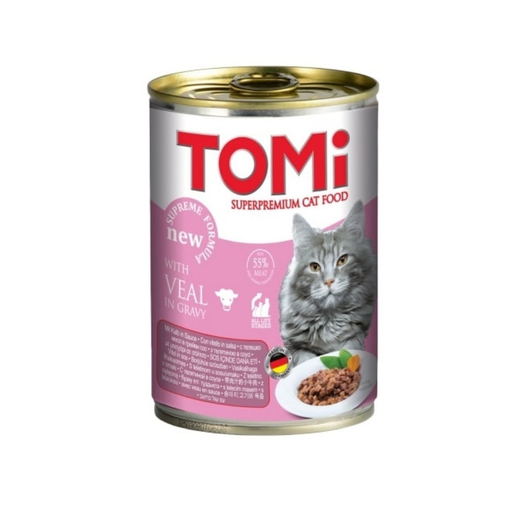 Tomi Buzağı Etli Kedi Yaş Maması 400gr