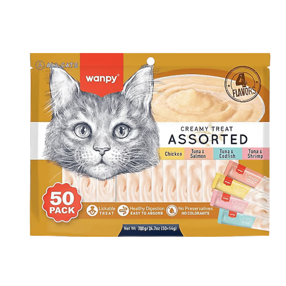 Wanpy Karışık 4 Lezzetli Krema Kedi Ödülü 50x14 gr