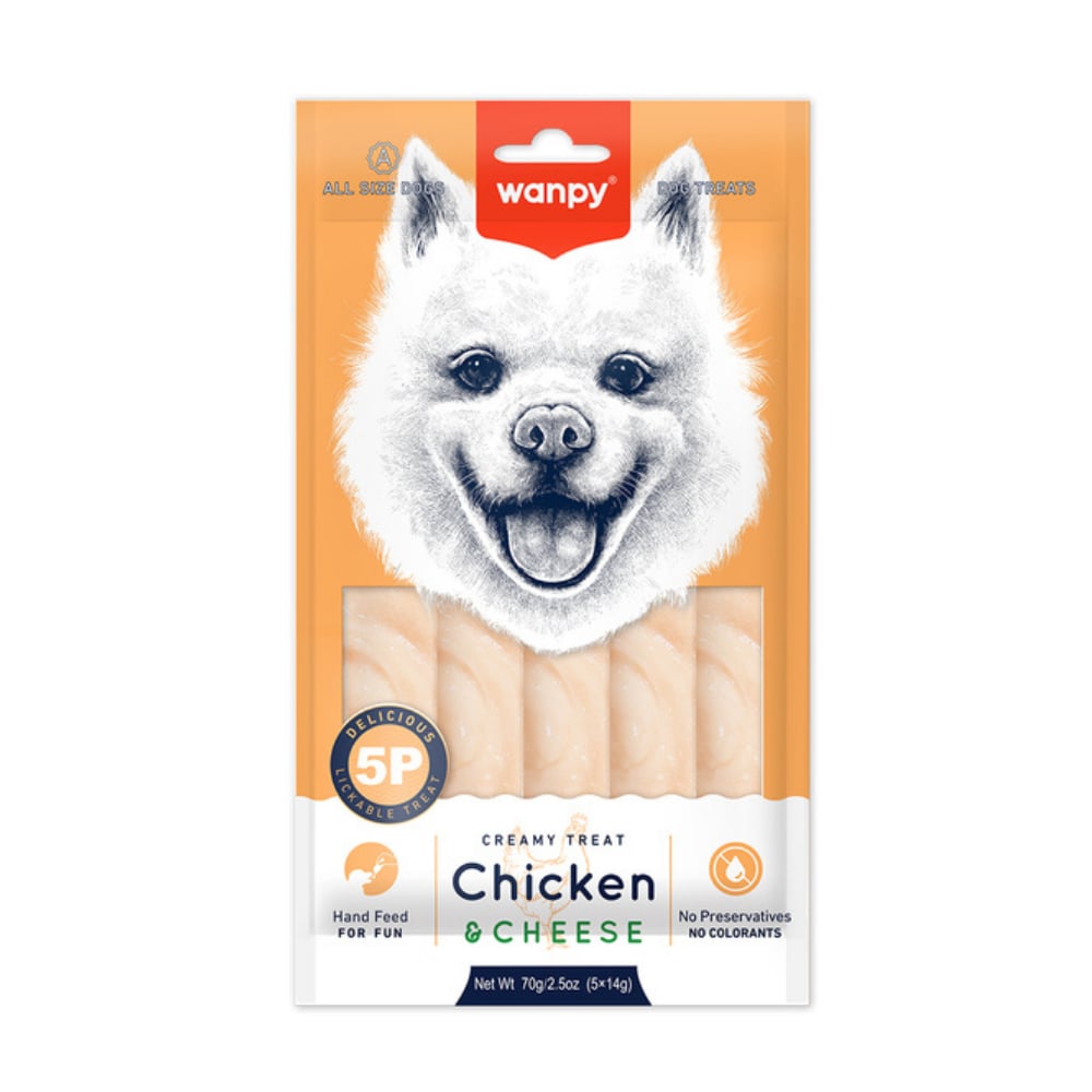 Wanpy Tavuklu Ve Peynirli Krema Köpek Ödülü 5x14 gr