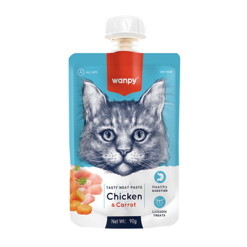 Wanpy Taze Tavuklu Ve Havuçlu Kedi Et Ezmesi 90 gr