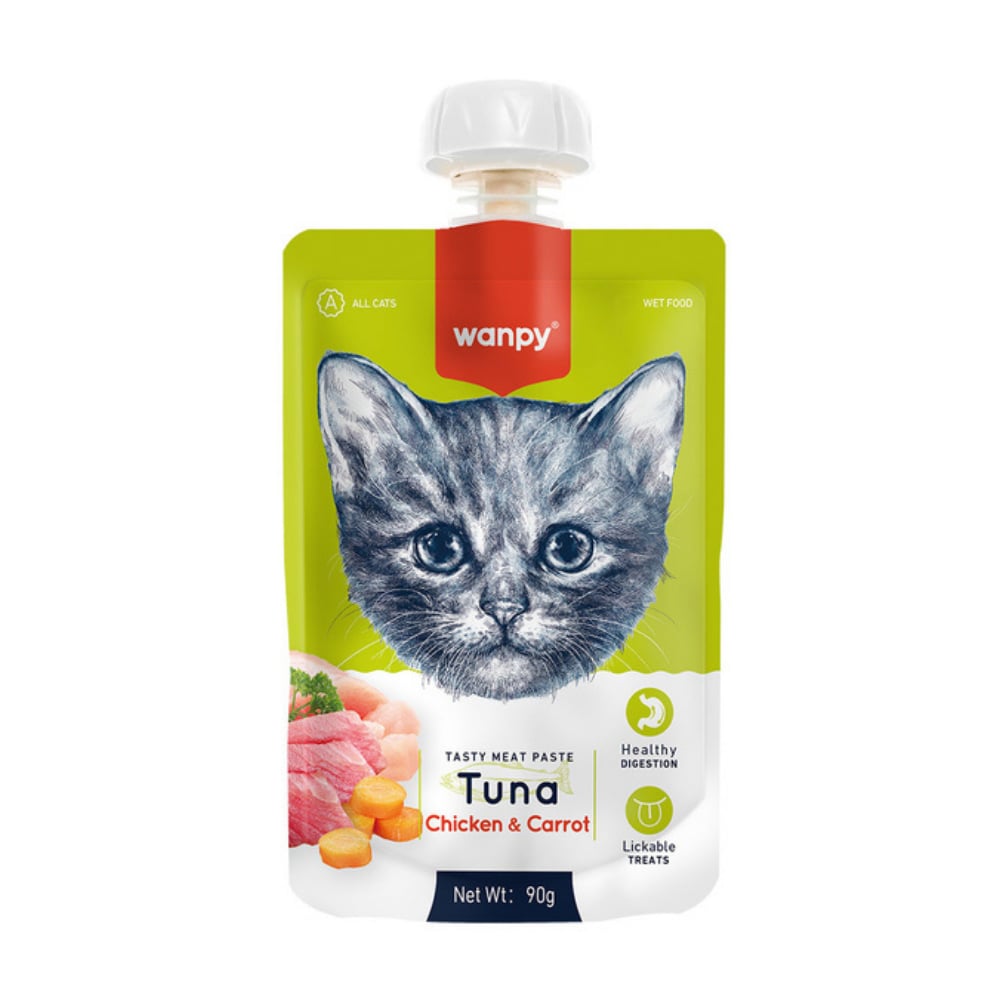 Wanpy Taze Ton Balıklı Ve Tavuklu Kedi Et Ezmesi 90 gr
