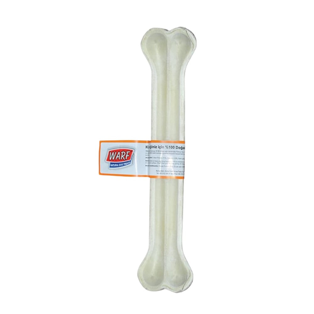 Warf Beyaz Pres Kemik Tekli 30 Cm Köpek Ödülü