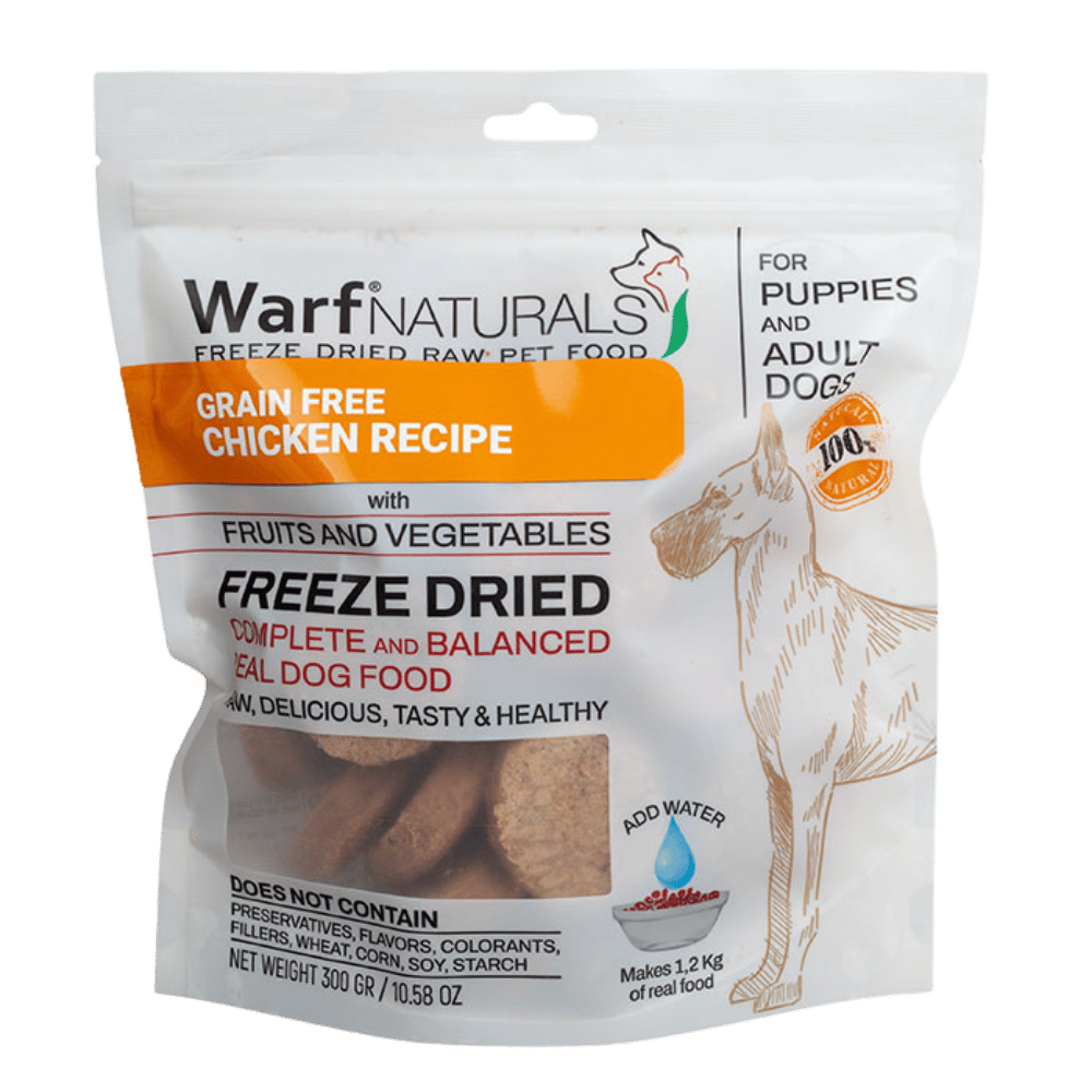 Warf Naturals Freeze Dried Tavuk Etli Köpek Maması 300 Gr