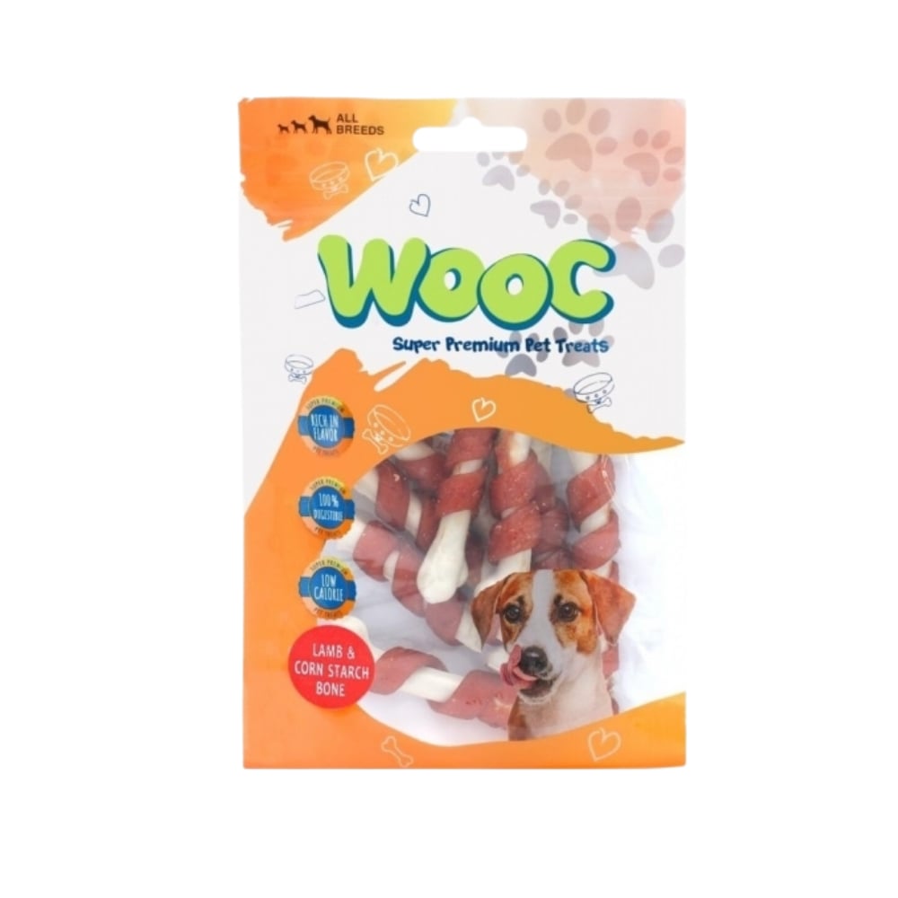 Wooc Kuzu Eti Sargılı Kalsiyumlu Kemik Köpek Ödül Maması 80gr
